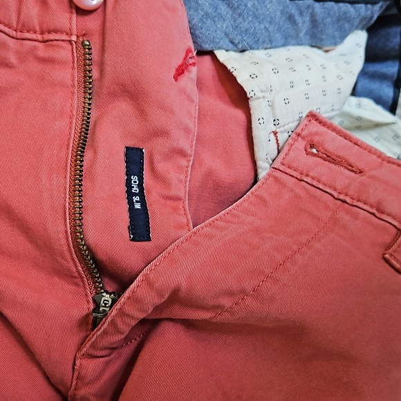 Cremieux Soho Slim Salmon Chinos 34×30 comfort stretch flat front - Picture 3 of 5